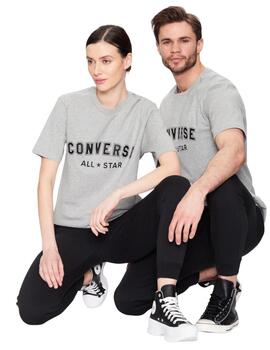 Camiseta Converse Stand Fit All Starprint Unisex Gris