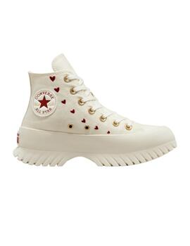 Zapatillas Converse All Star Lugged 2.0  Hearts Mujer Beige