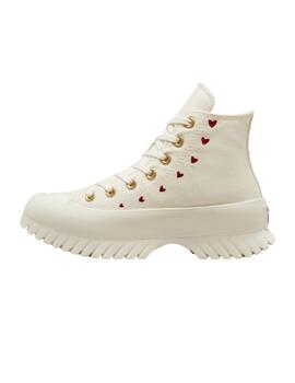 Zapatillas Converse All Star Lugged 2.0  Hearts Mujer Beige