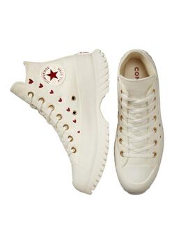 Zapatillas Converse All Star Lugged 2.0  Hearts Mujer Beige