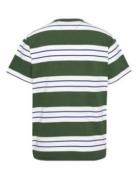 Camiseta Tommy Bold Stipe Hombre Verde