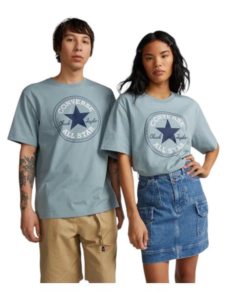 Series de tiempo Regreso rigidez Camiseta Converse Chuck Patch Unisex Gris