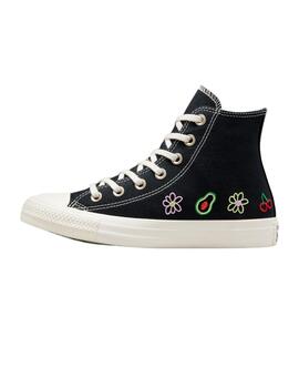 Zapatillas Convers Ctas Hi Mujer Negro