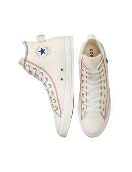 Zapatillas Converse All Star Hi Vintage Hombre Blanco