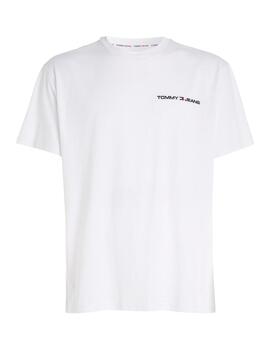 Camiseta Tommy Hilfiger Linear Chest Hombre Blanco