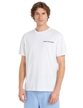 Camiseta Tommy Hilfiger Linear Chest Hombre Blanco