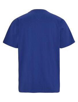 Camiseta Tommy Linear Chest Hombre Azul