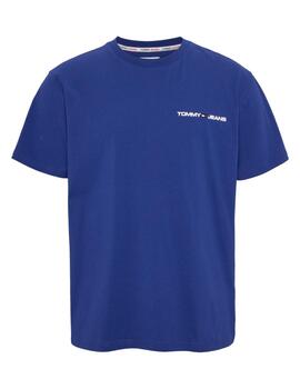 Camiseta Tommy Linear Chest Hombre Azul