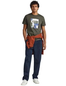 Camiseta Pepe Jeans Oldwive Hombre Verde