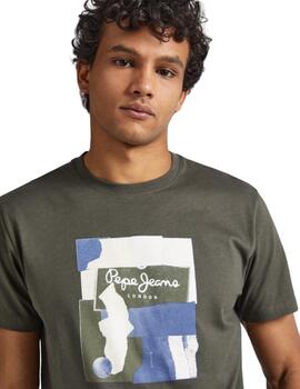 Camiseta Pepe Jeans Oldwive Hombre Verde