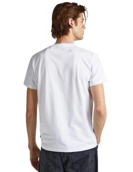 Camiseta Pepe Jeans Oldwive Hombre Blanco