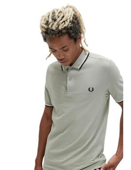 Polo Fred Perry Twin Tipped Hombre Verde