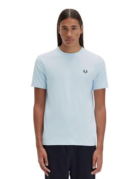 Camiseta Fred Perry Ringer Hombre Azul