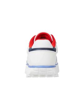 Zapatillas Tommy Jeans Retro Runner Mat Mix Mujer Rojo