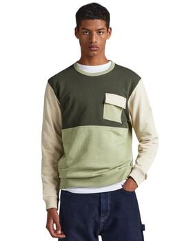 Sudadera Pepe Jeans Marcus Crew Hombre Verde