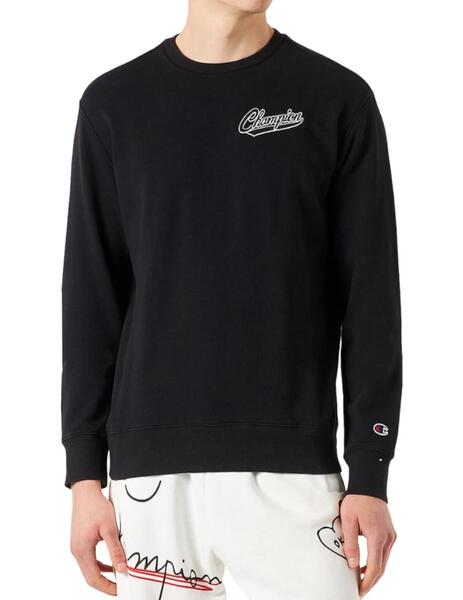 Sudadera Capucha Crewneck Hombre Negro