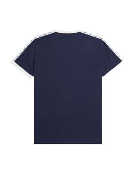 Camiseta  Fred Perry Ringer Hombre Marino