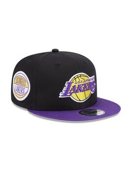 Gorra New Era Lakers Plana Unisex Negra