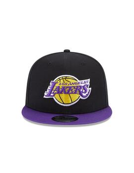 Gorra New Era Lakers Plana Unisex Negra