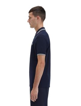 Polo Fred Perry Twin Tipped Hombre Marino