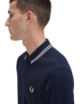 Polo Fred Perry Twin Tipped Hombre Marino