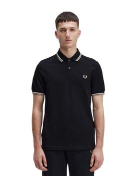 Polo Fred Perry Twin Tipped Hombre Negro