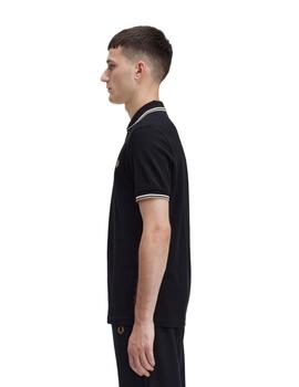 Polo Fred Perry Twin Tipped Hombre Negro