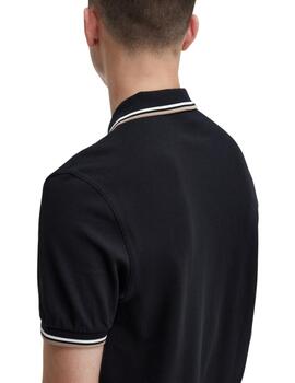 Polo Fred Perry Twin Tipped Hombre Negro