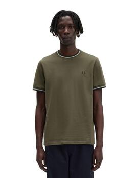 Camiseta Fred Perry Twin Tipped Hombre Verde