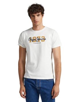 Camiseta Pepe Jeans Wolf Hombre Blanco