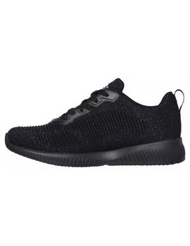 Zapatillas Skechers Bobs Squad Mujer Negro