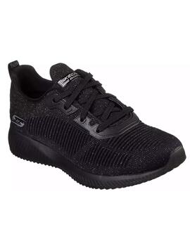 Zapatillas Skechers Bobs Squad Mujer Negro