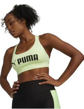 Sujetador Deportivo Puma Mid Impact Mujer Verde
