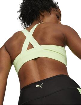 Sujetador Deportivo Puma Mid Impact Mujer Verde