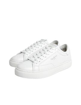 Zapatillas Pepe Jeans Adams Snaky Mujer Blanco