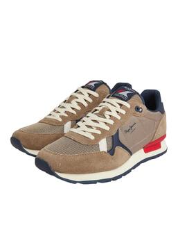 Zapatillas Pepe Jeans Brit Heritage Hombre Marrón
