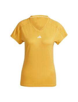 Camiseta Adidas Essentials Minimal Branding Mujer Mostaza