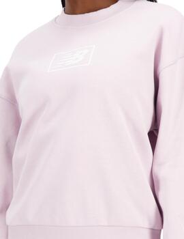 Sudadera New Balance Essentials Brushed Mujer Rosa