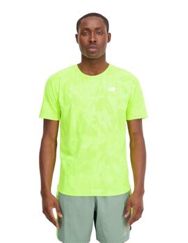 Camiseta New Balance Q Speed Jacquard Hombre Verde