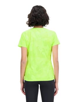 Camiseta New Balance Q Speed Jacquard Mujer Verde