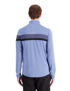 Camiseta New Balance Accelerate Half Zip Hombre Azul