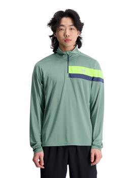 Camiseta New Balance Accelerate Half Zip Hombre Verde