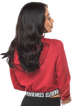 Sudadera Corta Con Capucha 11 Degrees Mujer Rojo