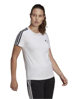 Camiseta Adidas Essentials Slim Mujer Blanco