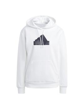 Sudadera Capucha Adidas Mujer Blanco