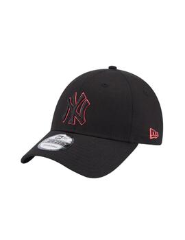 Gorra New Era Team Outline Negro y Rojo