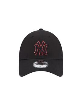 Gorra New Era Team Outline Negro y Rojo