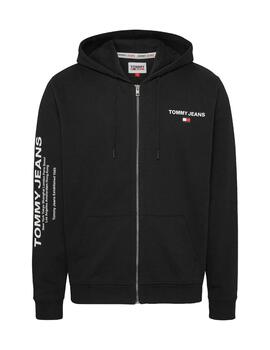 Chaqueta Tommy Reg Entry Zip Hombre Negro