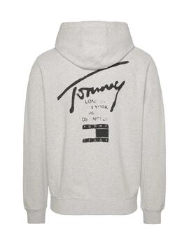 Chaqueta Tommy Reg Spray Hombre Gris