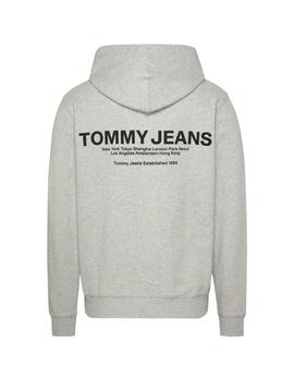 Sudadera Tommy Reg Entry Graphic hombre Gris
